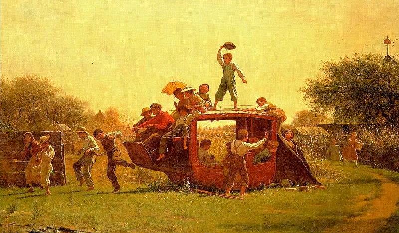 Jonathan Eastman Johnson The Old Stagecoach Spain oil painting art